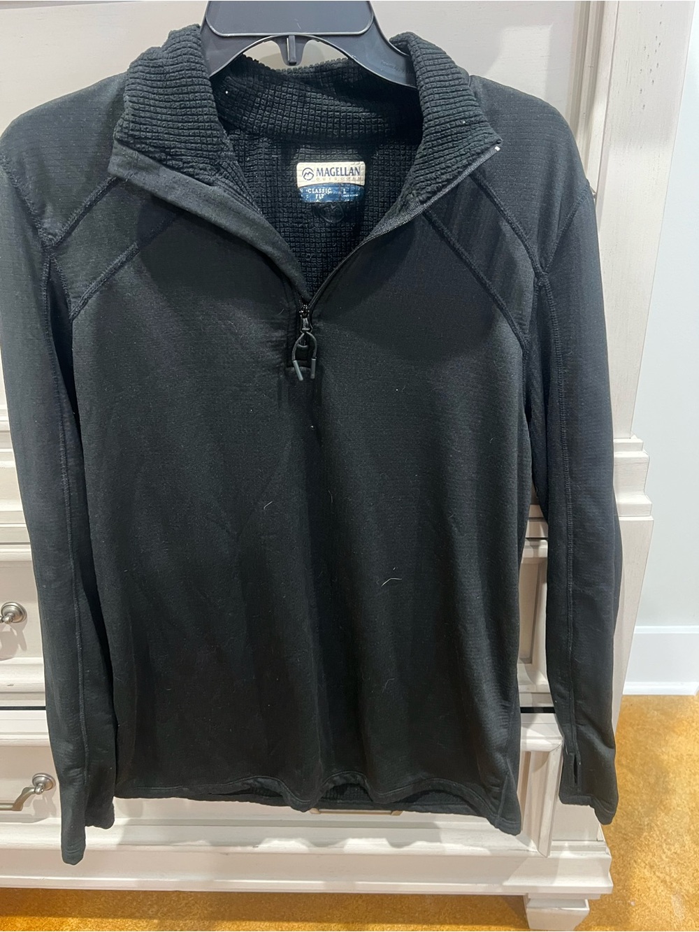 Magellan Outdoors Black Women's Quarter-Zip Pullover Hoodie